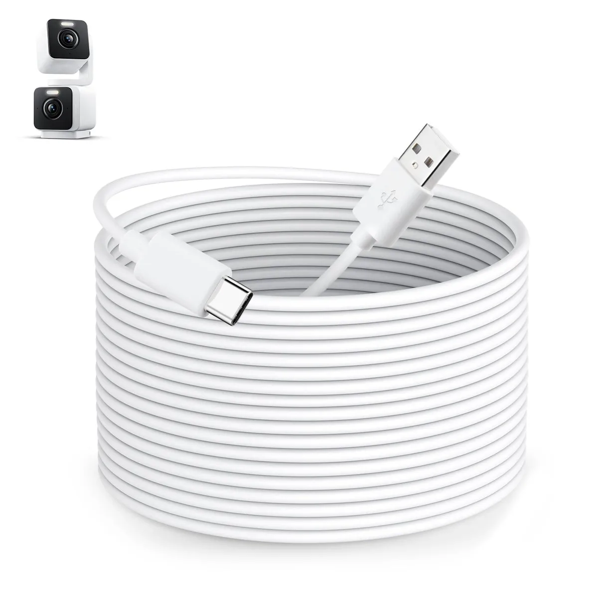 16ft USB 2.0 to USB C extension cable, PVC jacket