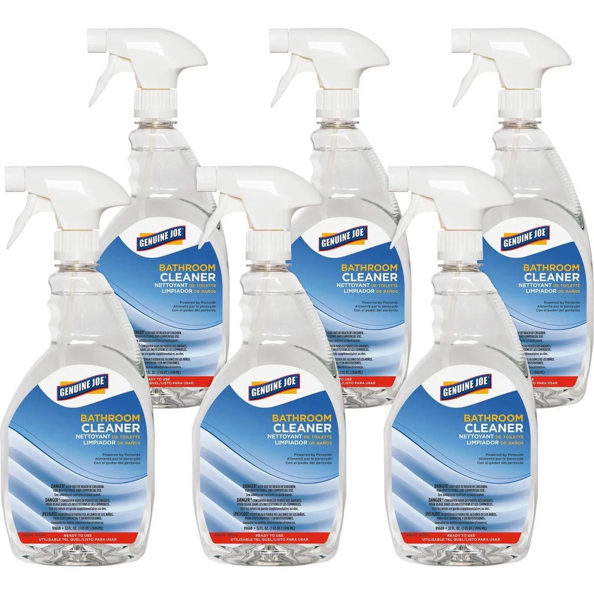 Genuine Joe Genuine Joe 99668CT Peroxide Power Restroom Cleaner Spray 32 oz 6 Carton — product photo