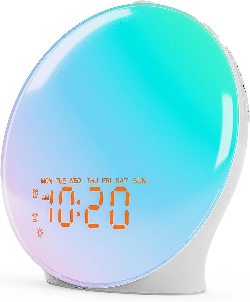 KEHIPI KEHIPI Sunrise Alarm Clock Blue 14 Colors 7 Sounds — product photo