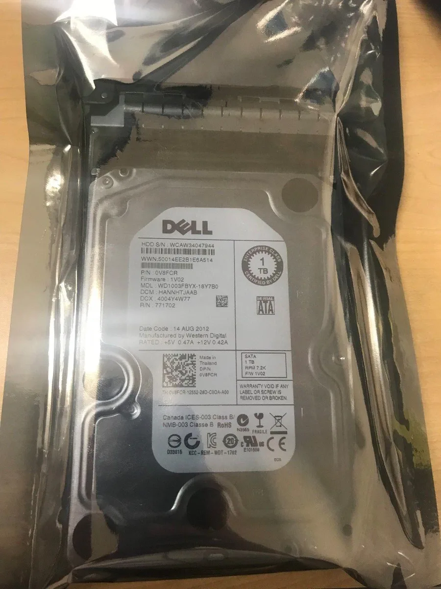 DELL DELL Enterprise Class 3.5" SATA 1TB 7200RPM V8FCR internal hard drive — product photo