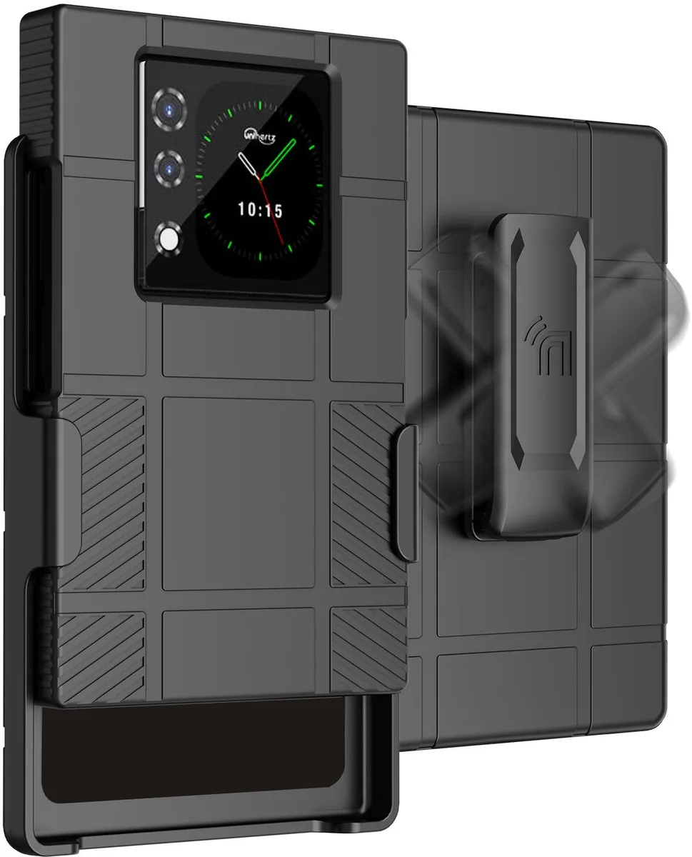 Nakedcellphone Nakedcellphone Hard Case &amp; Belt Clip Holster for Unihertz Titan 2 - Matte Black — product photo