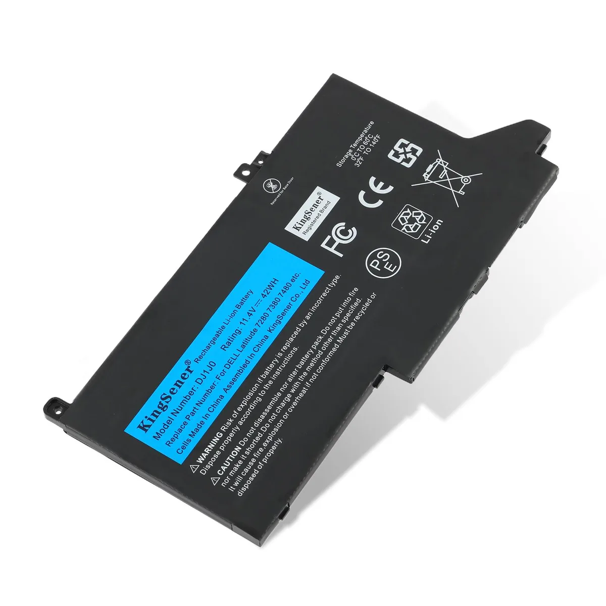 KingSener KingSener DJ1J0 laptop battery 11.4V 42Wh for Dell Latitude 7280 7290 7380 7480 7490 — product photo