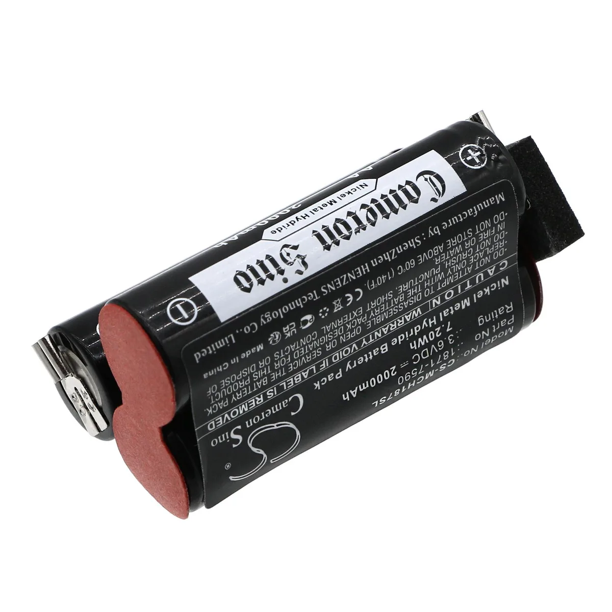 Estry Estry 2000mAh 3.6V Ni-MH battery for Moser ChromStyle 1871 1872 Wella Academy 1871-7590 — product photo