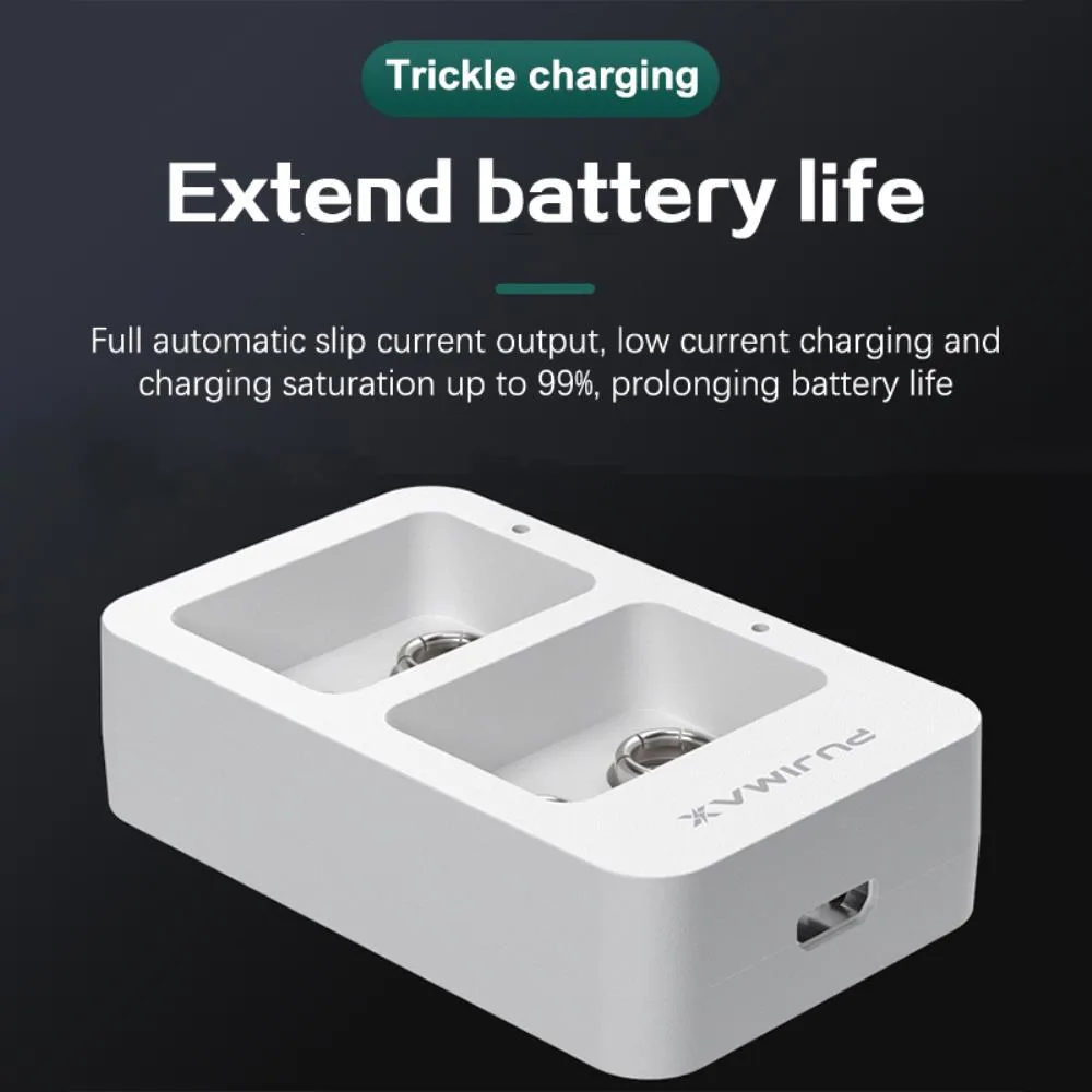 Ruth's sister Ruth's sister 2-Slot 9V Smart Charger USB Cable White — product photo