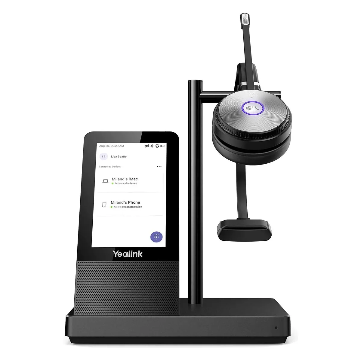 Yealink Network Technology Co., Ltd Yealink Network Technology Co., Ltd WH66 Wireless Headset with 4.0 inch Touchscreen and USB 3.0 Hub — product photo