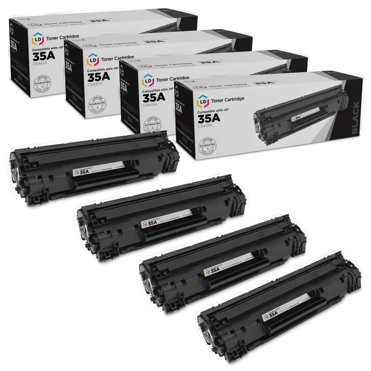 LD Products LD Products Compatible Toner Cartridge HP 35A CB435A Black 4-Pack — product photo