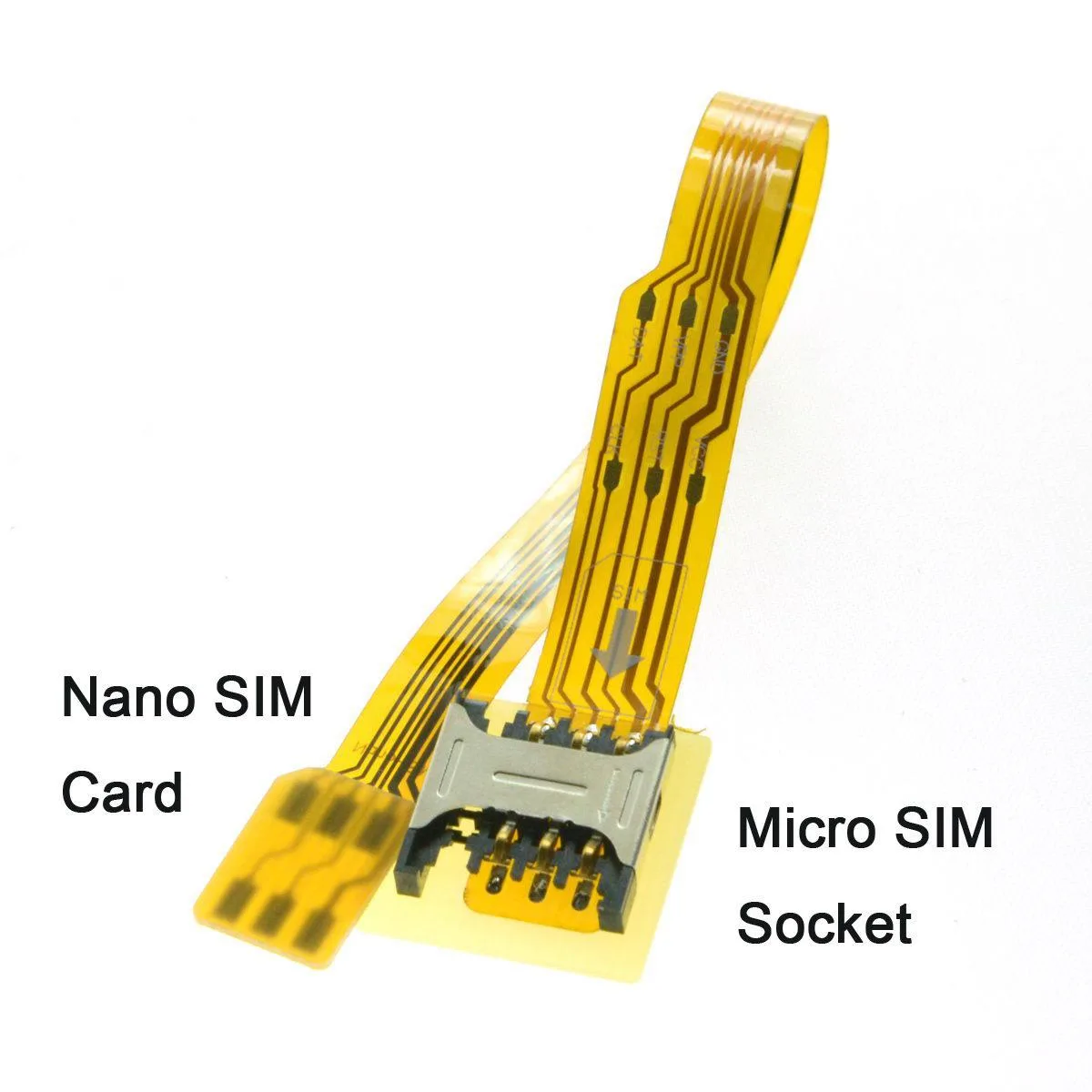 SHENZHEN JIMIER ELECTRONICS CO,. LTD. SHENZHEN JIMIER ELECTRONICS CO,. LTD. Micro SIM to Nano SIM Extension Cable 10cm EP-083 — product photo
