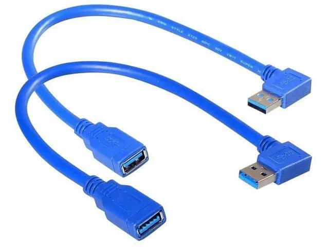 Manw Manw USB 3.0 Type-A 90° Extension Cable 2-Pack 30cm Blue — product photo