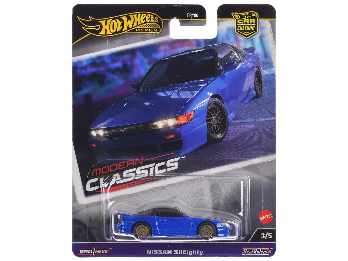 Hot Wheels Hot Wheels Nissan SilEighty Blue Metallic Modern Classics Diecast Car 2.75 inches — product photo