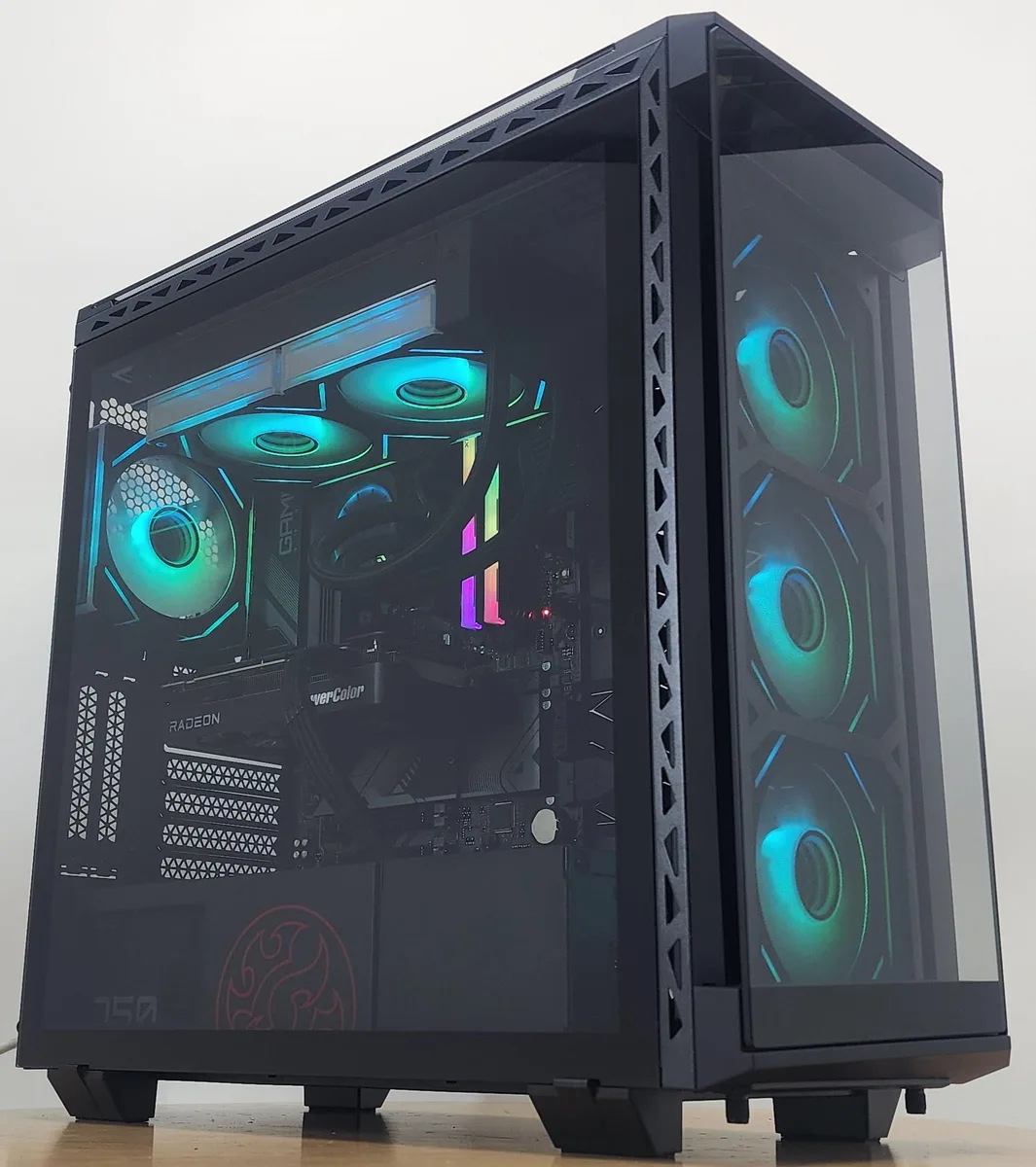 Custom Custom Gaming PC Ryzen 5 7600X3D 32GB DDR5 1TB NVME 9060 XT 16GB EK 240mm AIO XPG Case — product photo