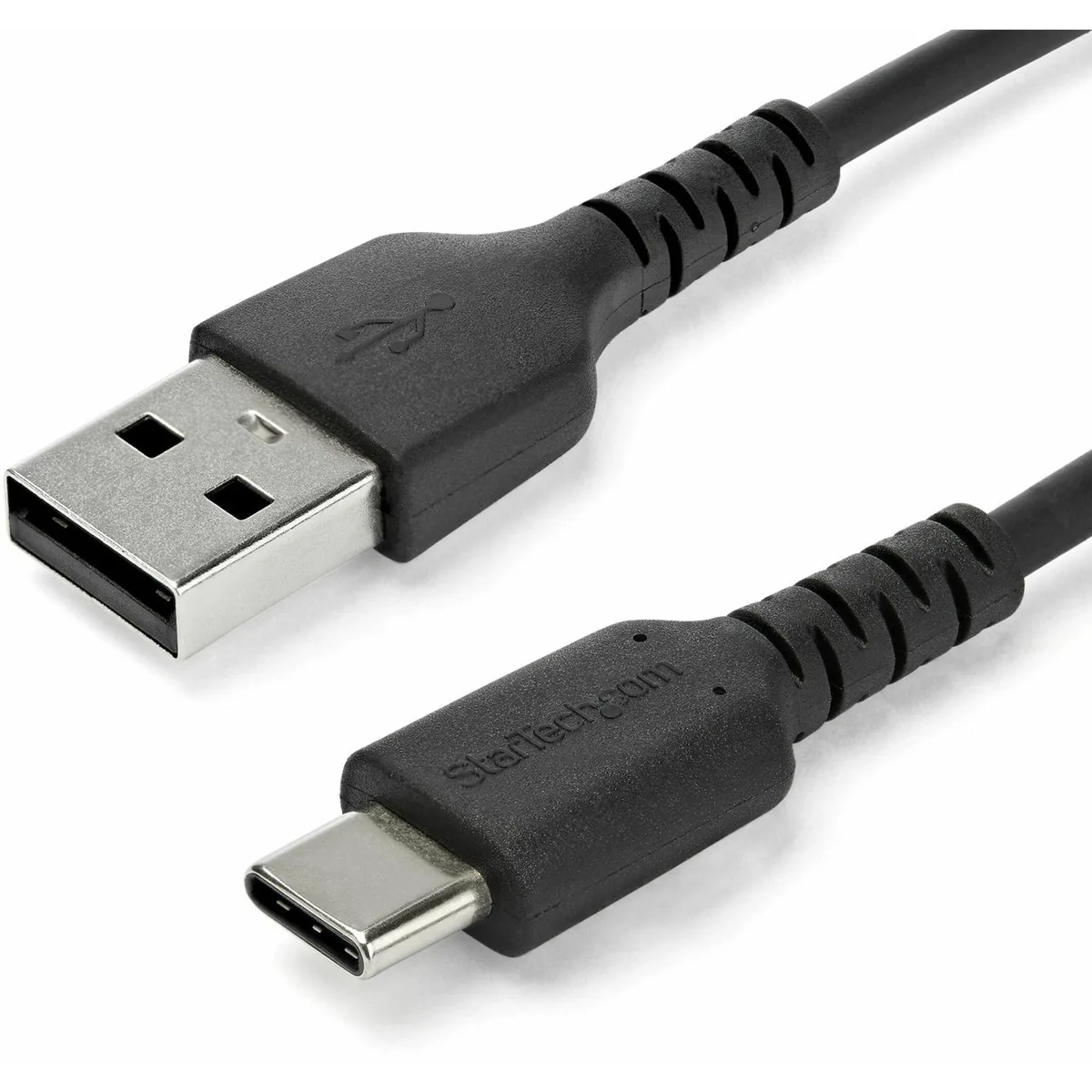 StarTech.com 1 m USB 2.0 to USB-C Cable Aramid Fiber 3A Black — product photo