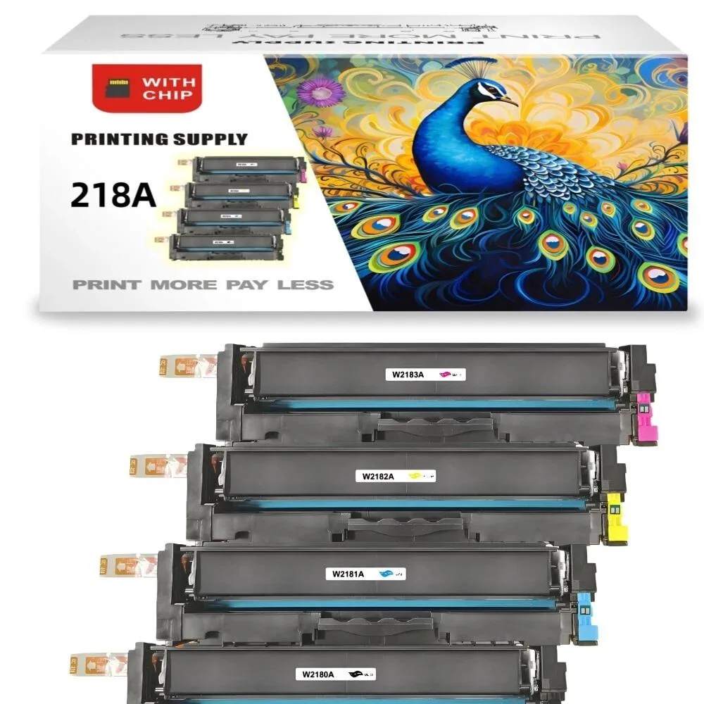 New Brand New Brand W218X 4 Pack Toner Cartridge B/C/Y/M With Chip — product photo