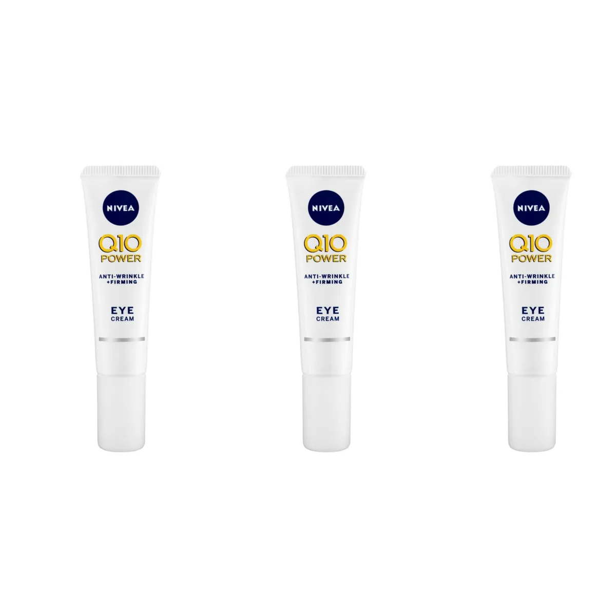 Nivea Nivea Q10 Anti-Wrinkle Brightening Eye Cream 15 ml 3-Pack — product photo