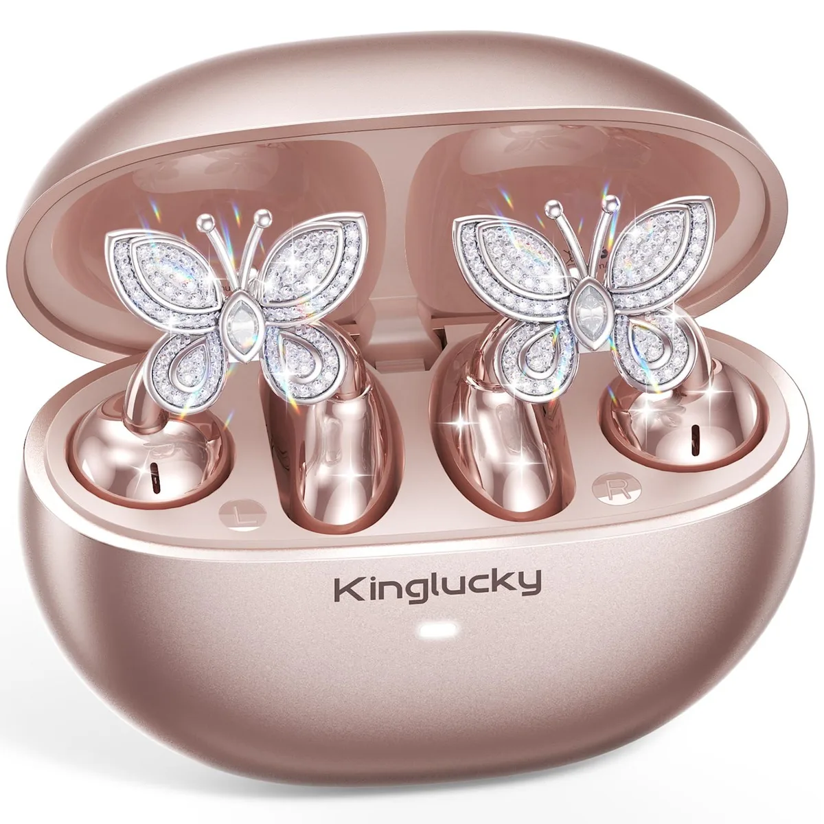 Kinglucky A8 i121 Clip-On Open Ear Earbuds Rose Gold — product photo