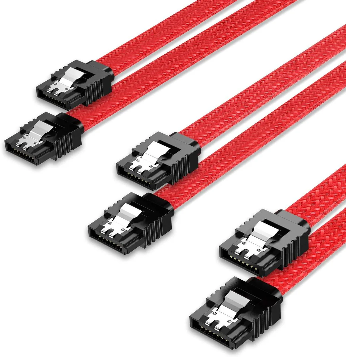 THE ORDINARY THE ORDINARY SATA Cable III 3-Pack 6Gbps 50cm Red — product photo