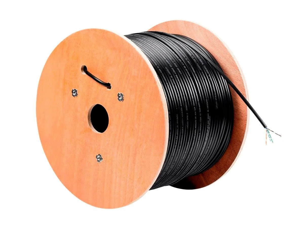 Monoprice Inc. Monoprice 121868 Cat5e Bulk Ethernet Cable 1000ft Black Solid 24AWG Outdoor — product photo