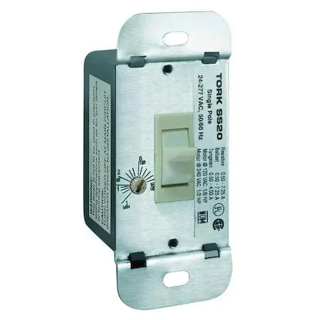 White rectangular wall-switch timer with digital display and toggle button