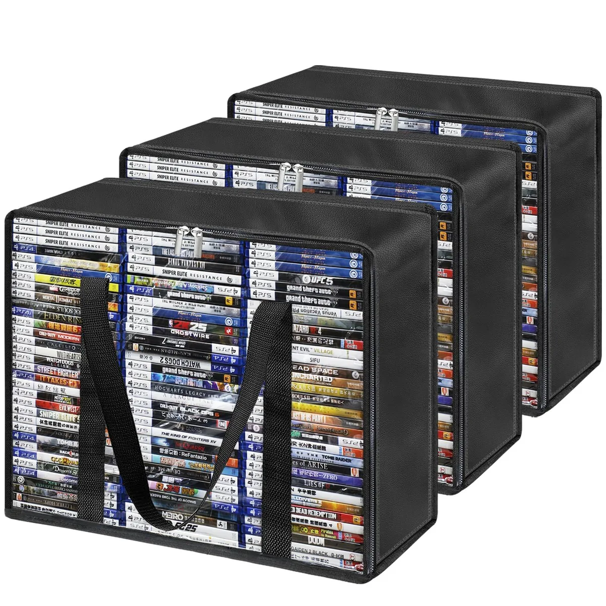  PUTNATRUE CD-BOX-8 3-pack DVD Blu-ray storage bags 210 DVDs 270 Blu-rays — product photo
