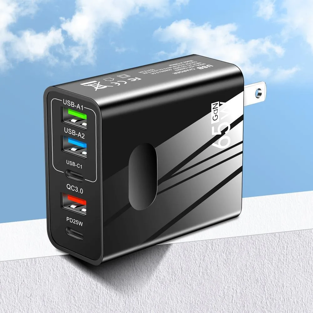 WRIARICH WRIARICH A502 65W 5-Port GaN Charger Black — product photo