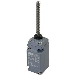 Dayton SPDT wobble stick limit switch, silver metal body with flexible spring actuator on top