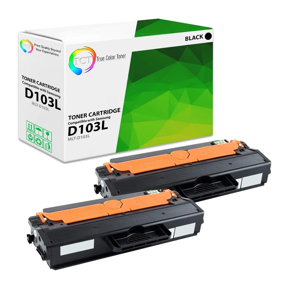 True Color Toner True Color Toner MLT-D103L Black Toner Cartridge 2 Pack 2500 Pages — product photo