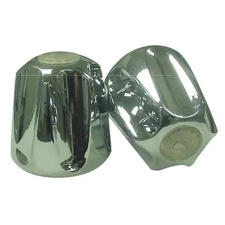 Pair of chrome knob shower bath handles 2 inches long
