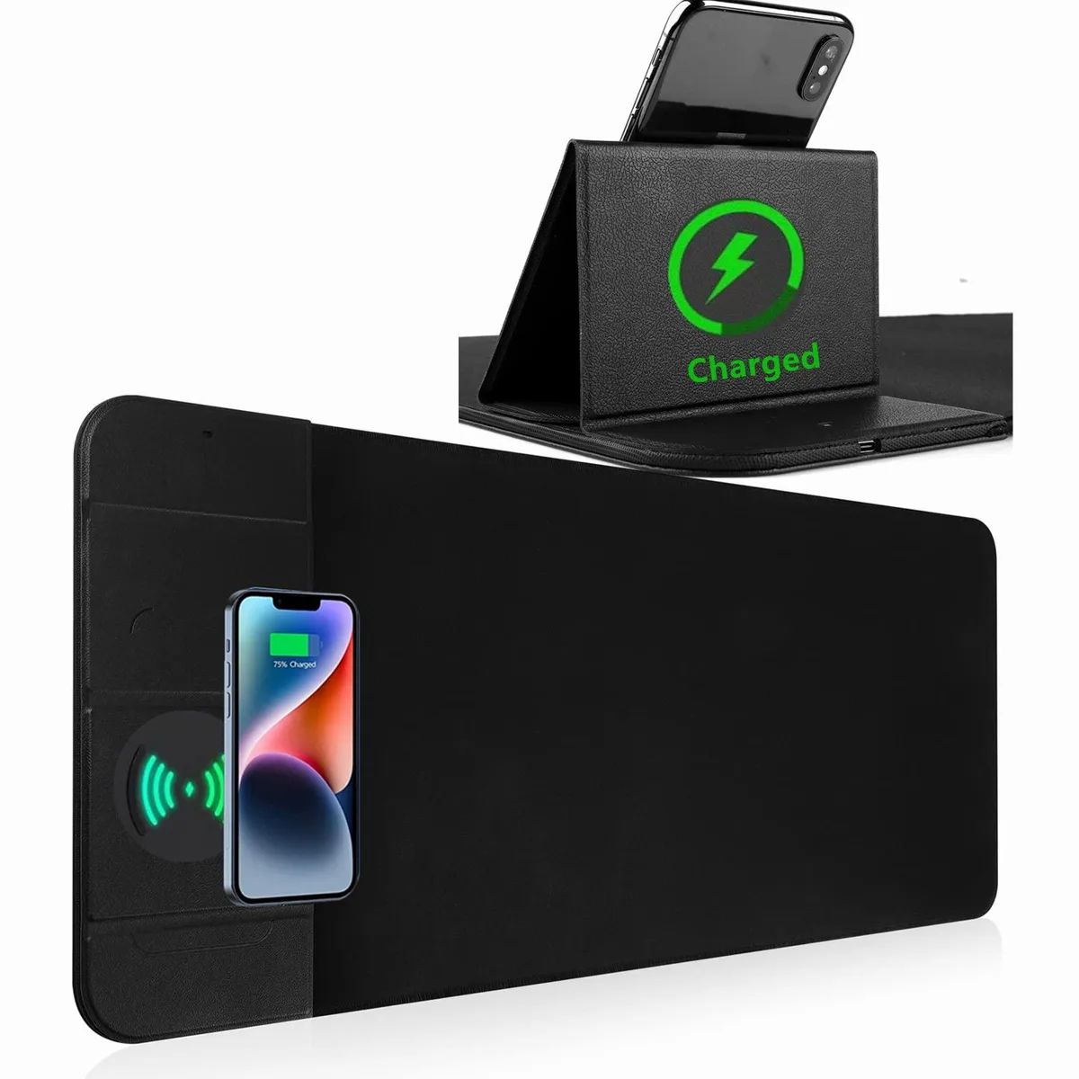  WeYingLe Wireless Charging Mouse Pad 15W Qi Foldable 31.5x11.8 in — product photo