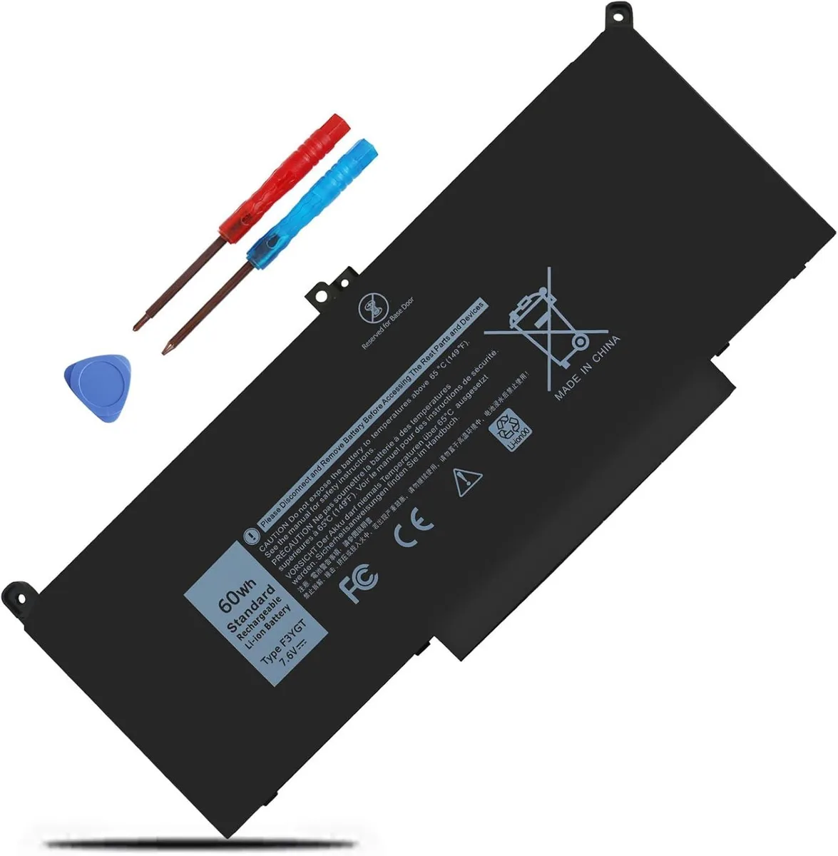 PISKEKAT PISKEKAT F3YGT 60Wh 7.6V laptop battery for Dell Latitude 7280 7290 7380 7390 7480 7490 — product photo