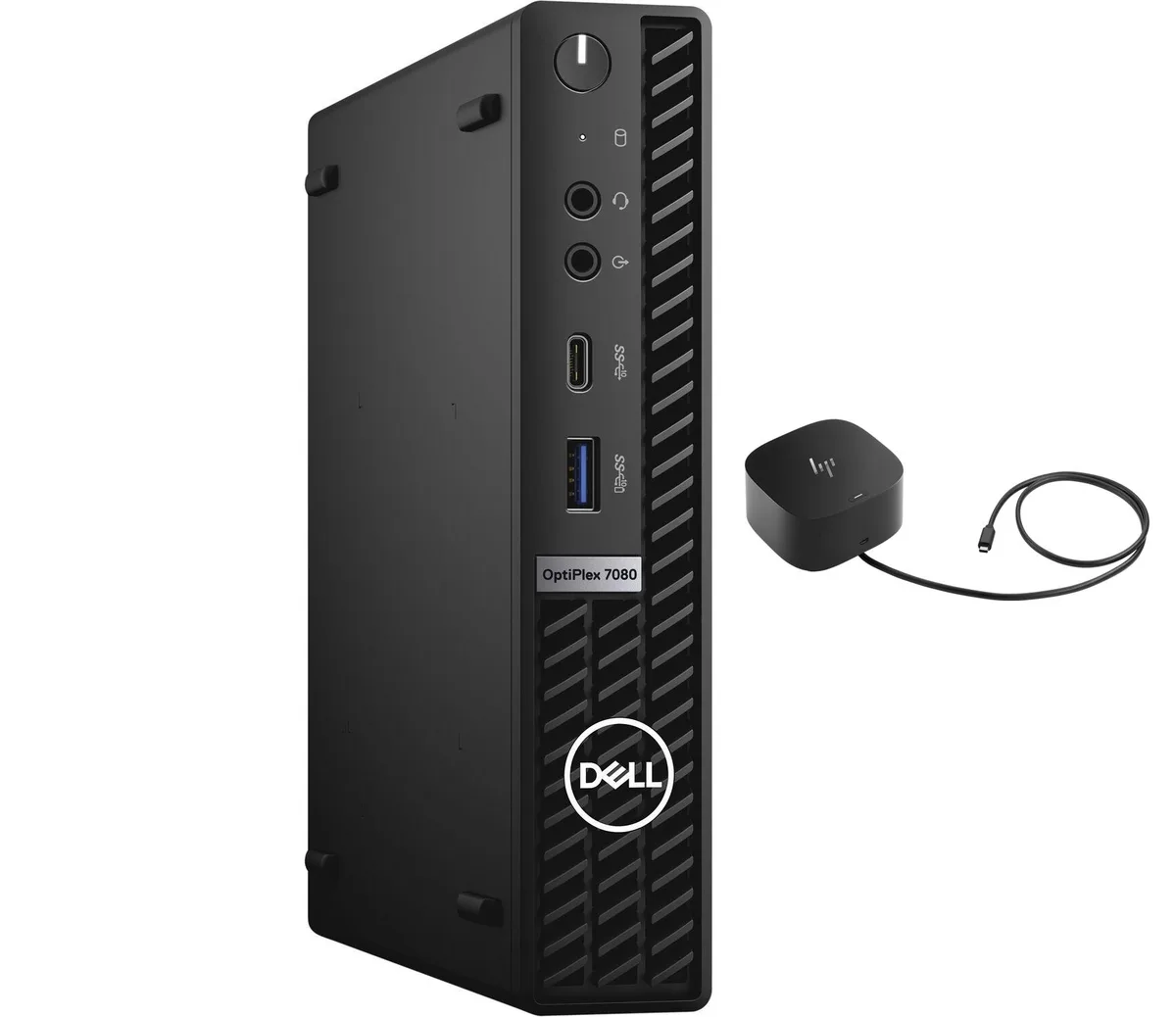 DELL DELL OptiPlex 7080 XE Micro desktop PC i5-10500T 32GB DDR4 2x2TB NVMe RAID 1 Win 10 Pro with G5 Essential Dock — product photo
