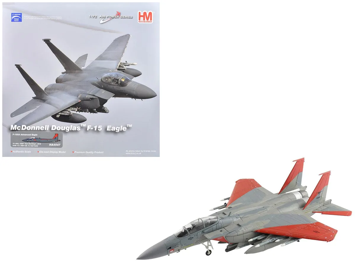 Hobby Master Hobby Master Boeing F-15SA Eagle 1/72 Diecast 12-1002 USAF Test Markings 2018 — product photo
