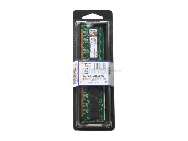 Kingston Technology Corp. Kingston Technology Corp. KVR400S4R3A/1G 1GB DDR 400 (PC 3200) ECC Registered server RAM — product photo