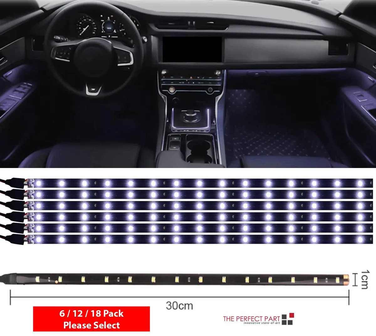 The Perfect Part The Perfect Part 12'' 15 LED Waterproof Strip Light White — product photo