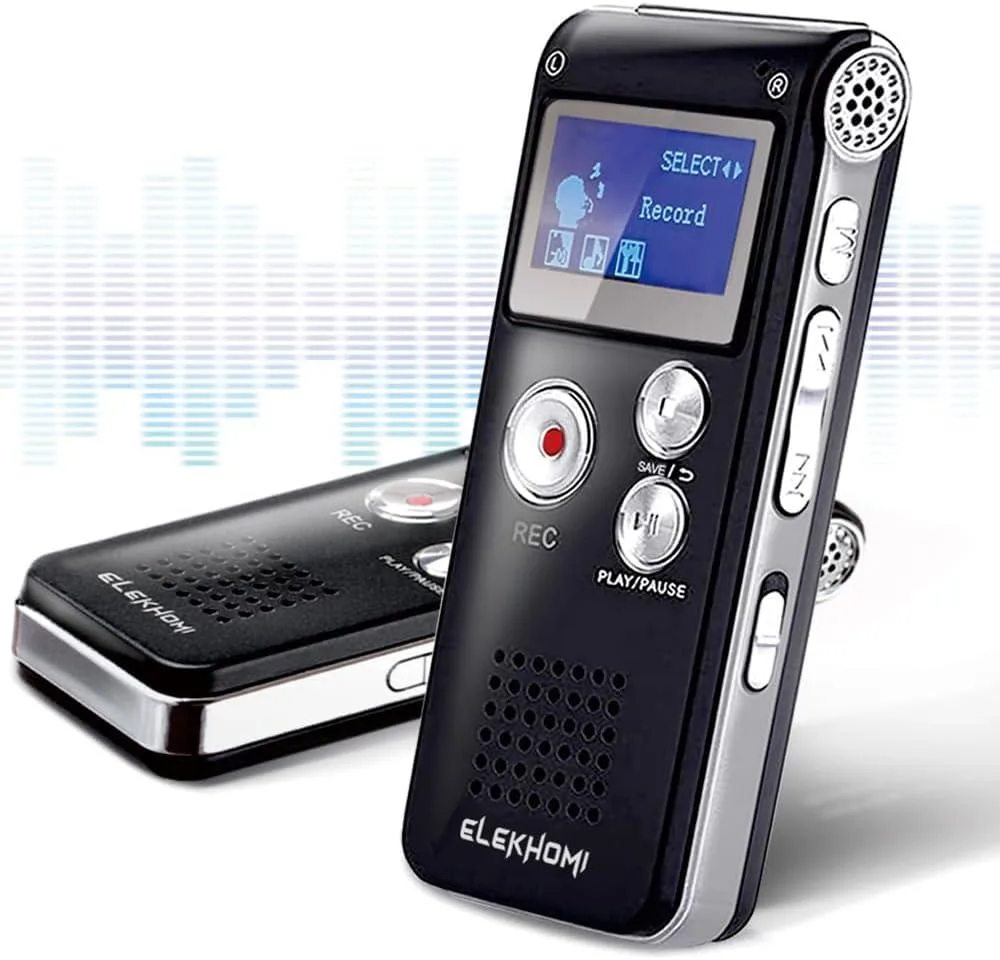 BFKK BFKK 32GB Digital Voice Recorder 1536KBPS 30h battery 1.3x.6x3.3in — product photo