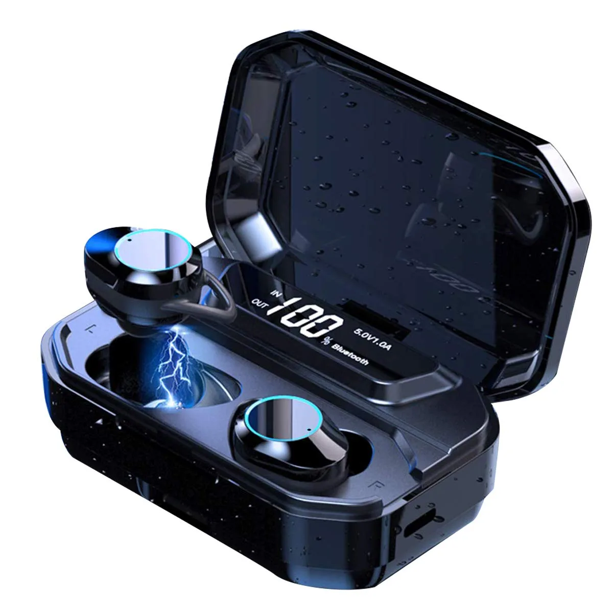 Werleo Werleo True Wireless Earbuds Bluetooth 5.0 10mm 110H 3500mAh IPX68 Black — product photo