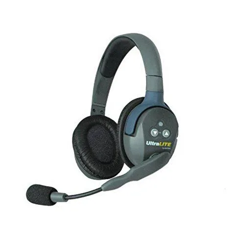 Four wireless dual-ear headsets, one master three remotes, all electronics inside ear cups