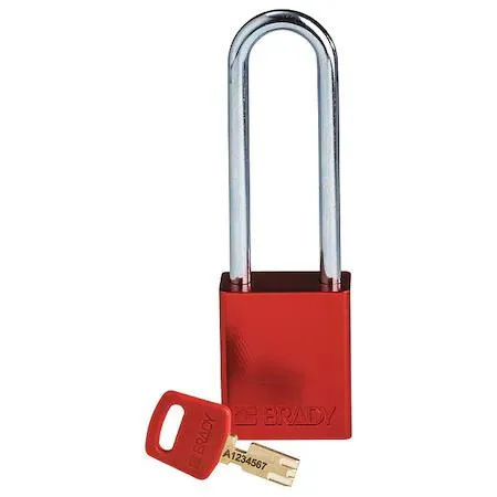 Brady Brady ALU-RED-76ST-KD Keyed Different Aluminum Red 3 in Key Control — product photo