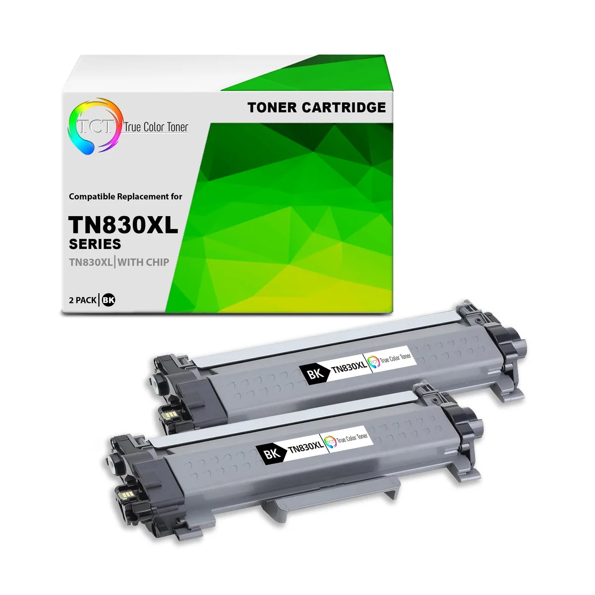 TCT TCT TN830XL Black Toner Cartridge 2 Pack 3000 Pages — product photo