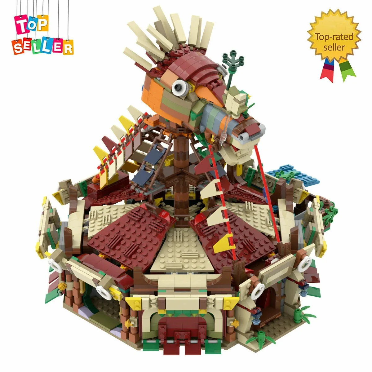 ZITIANYOUBUILD ZITIANYOUBUILD Iconic Stable Horse Head Station 2007 Pieces Building Set — product photo