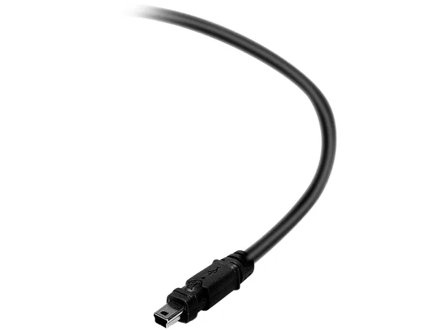 Black Belkin USB-A to Mini USB cable, 1.8m length