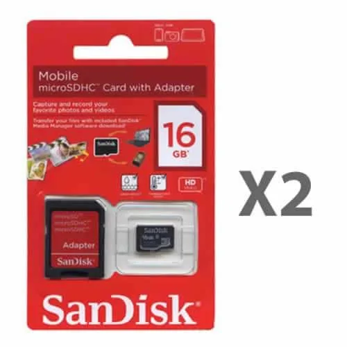 SanDisk SanDisk 16GB microSDHC Class 4 (2 Pack) — product photo