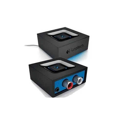 Small black rectangular Bluetooth audio adapter with rounded edges