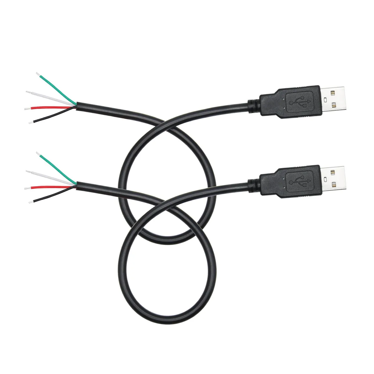 Vszerda Vszerda USB A Male to 4 Pin Bare Wire 11inch 22AWG 480 Mbps 2-Pack — product photo