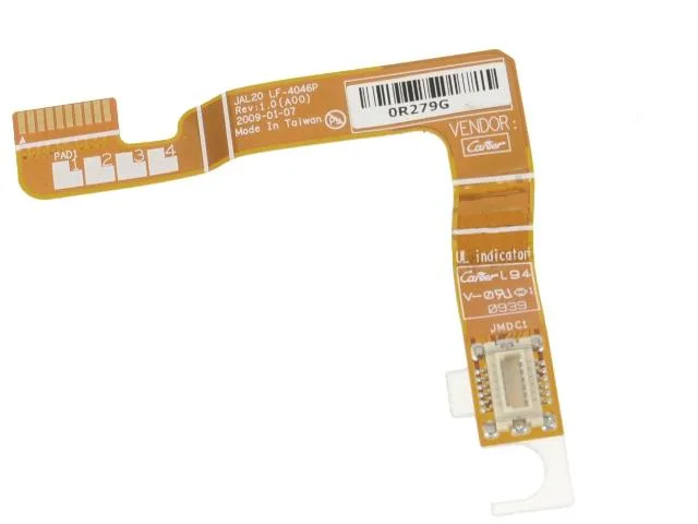 Flat beige ribbon cable with connectors at each end