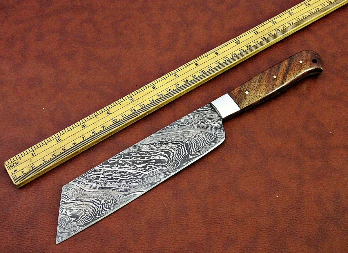 Damascus Depot Damascus Depot 12" Butcher Knife 7" Blade Kow Wood Brown — product photo