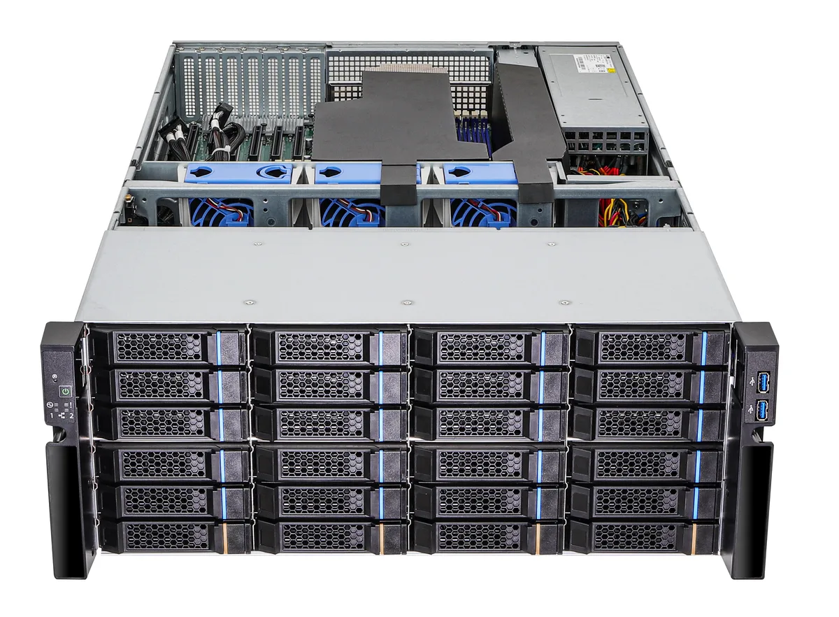 ASRock Rack ASRock Rack 4U36L6E-MILAN2/2T barebone server 36-bay dual SP3 10GbE — product photo