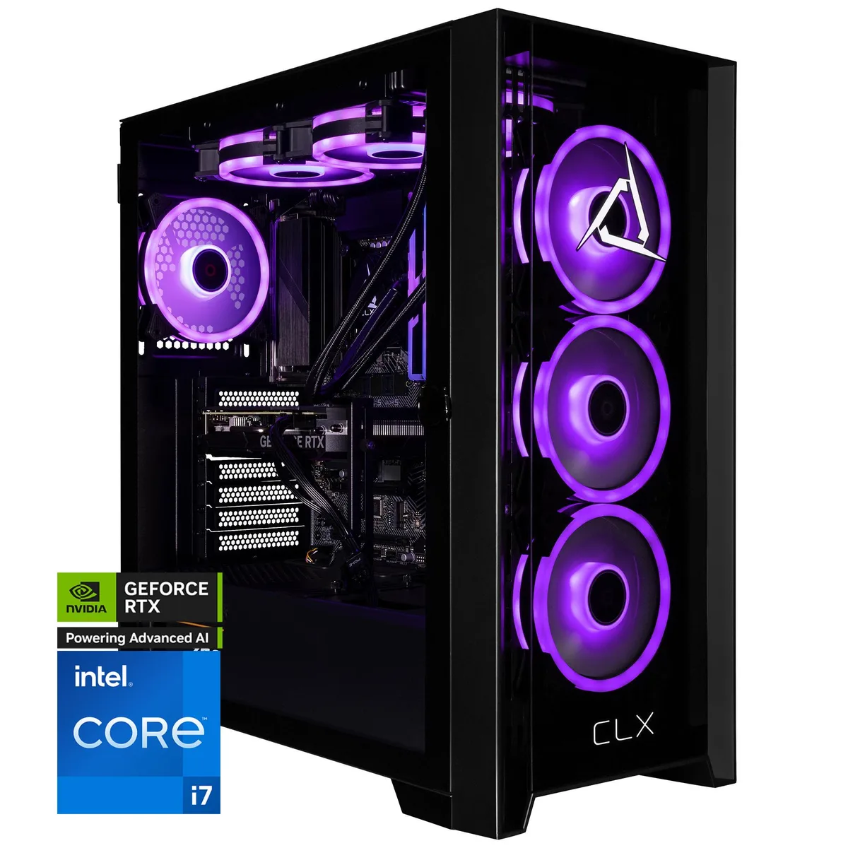 CLX Gaming CLX Gaming TGMSETRTU5201BM gaming PC i7-14700KF RTX 5070 32GB DDR5 2TB NVMe — product photo