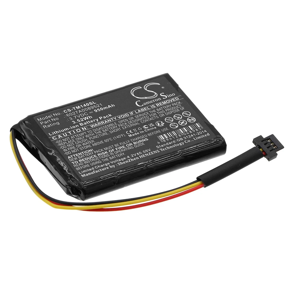 Cameron &amp; Co Cameron &amp; Co DS-CS-TM140SL 3.7V 950mAh Li-ion GPS battery — product photo