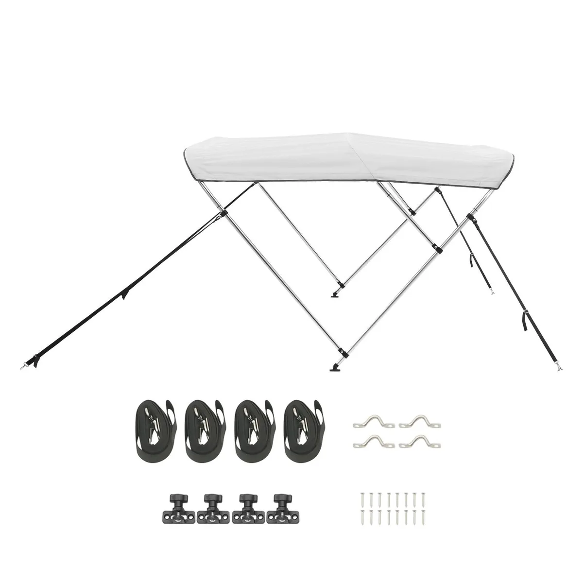 VEVOR VEVOR 3 Bow Bimini Top 72"L×(73"-78")W×46"H Light Grey — product photo