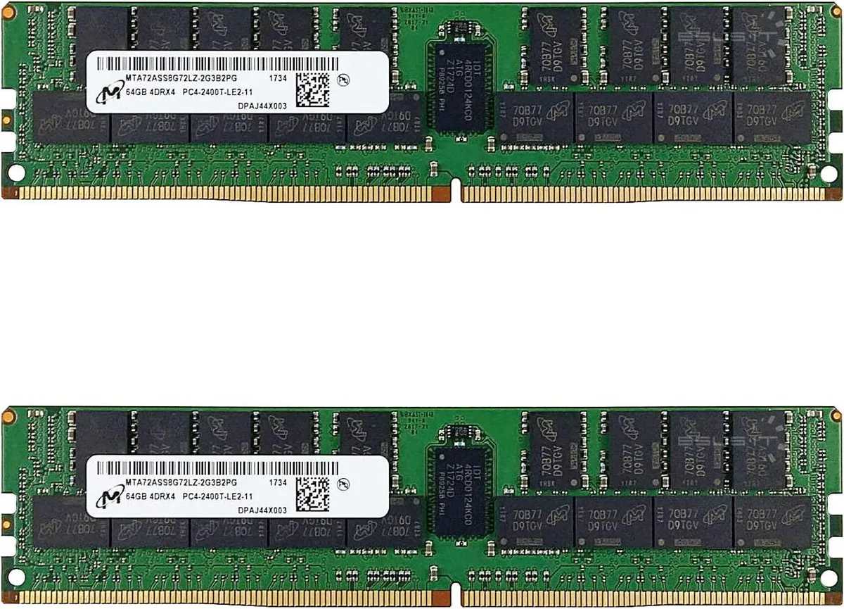 Micron Micron 128GB (2 x 64GB) DDR4 PC4-23466 2933MHz Registered LRDIMM server RAM — product photo