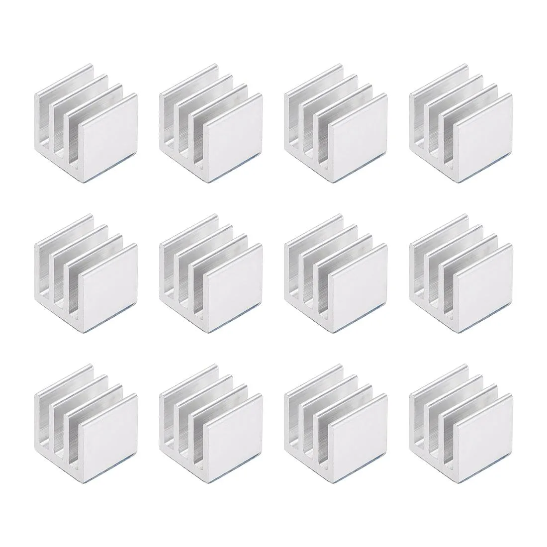 Unique-Bargains Unique-Bargains 10x10x10mm Silver Tone Aluminum Heatsink 12Pcs chipset cooling — product photo